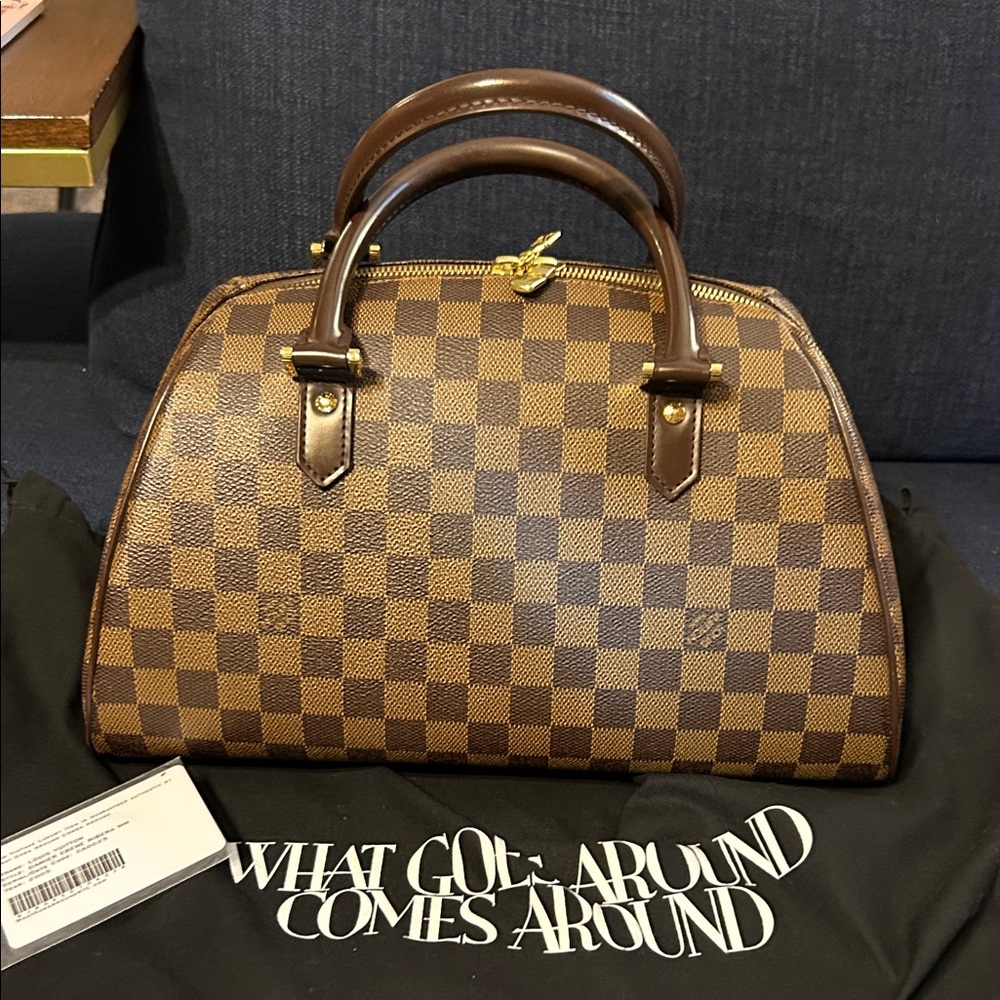 Louis Vuitton Ebony Ebene Ribera Designer Handbag